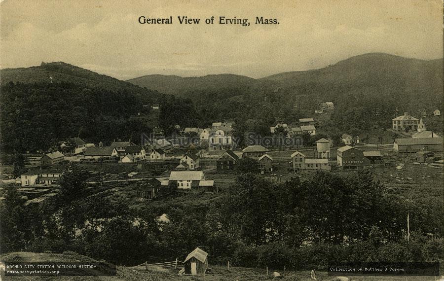 Postcard: General View of Erving, Massachusetts